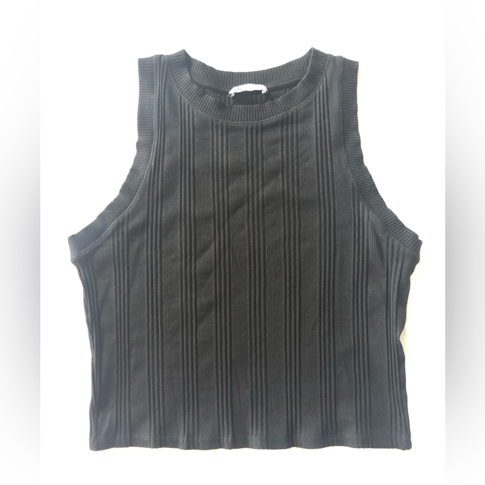 Black Ribbed Zara Shirt